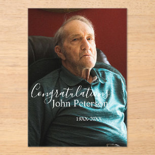 Congratulations home inauguration retirement name  acrylic invitations