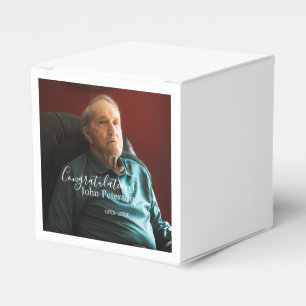 Congratulations home inauguration retirement name favour box