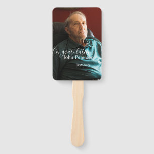 Congratulations home inauguration retirement name  hand fan
