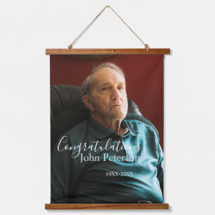 Congratulations home inauguration retirement name hanging tapestry