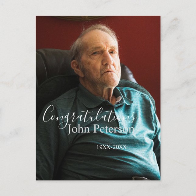 Congratulations home inauguration retirement name  postcard (Front)