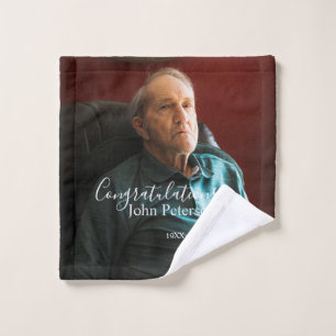 Congratulations home inauguration retirement name  wash cloth
