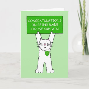 Congratulations House Captain. Card