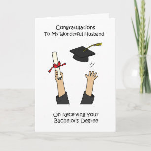 Congratulations Husband on Bachelor's Degree Card