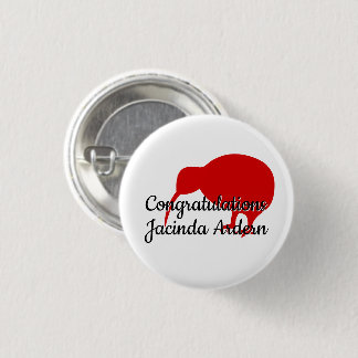 Congratulations Jacinda Ardern Custom Text Kiwi 3 Cm Round Badge