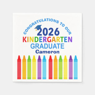 Congratulations Kindergarten Graduate Custom Party Napkin
