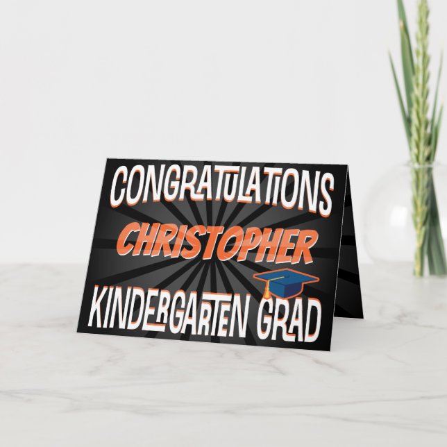 Congratulations Kindergarten Graduation Card (Front)
