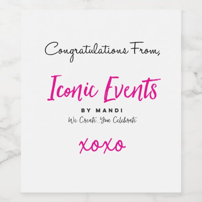 Congratulations Label with Your Logo (Single Label)