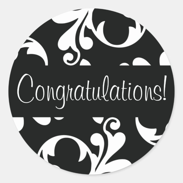 Congratulations Leaf Flourish Envelope Seal (Front)