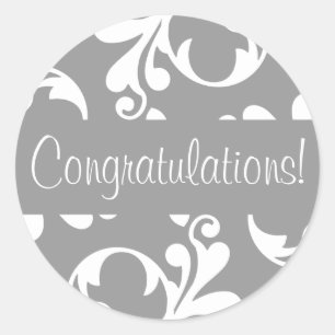 Congratulations Leaf Flourish Envelope Seal