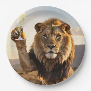 Congratulations Lion Paper Plate