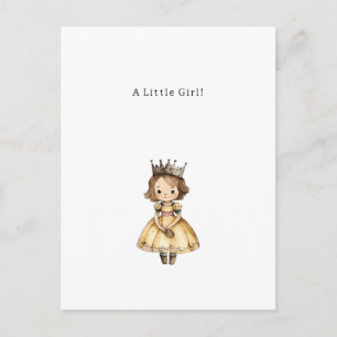 Congratulations Little Girl New Baby Birth Card
