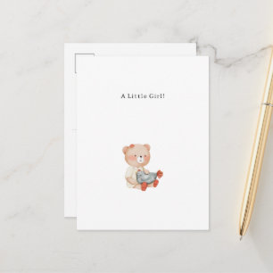 Congratulations Little Girl New Baby Birth Card