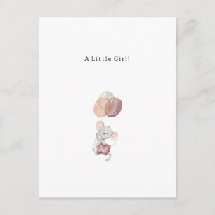 Congratulations Little Mouse New Baby Birth Card