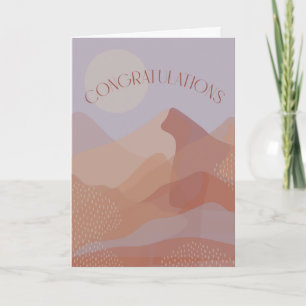 Congratulations Mauve Mountain Greeting Card