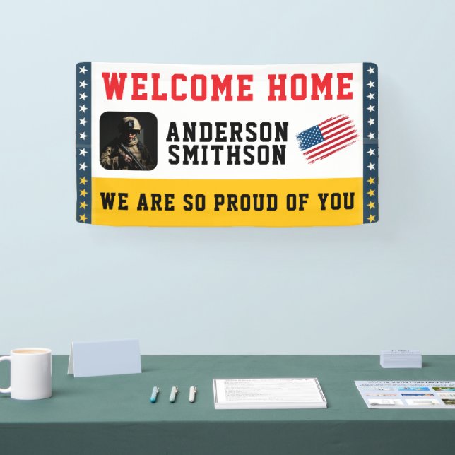 Congratulations Military Service | Custom Photo  Banner (Tradeshow)