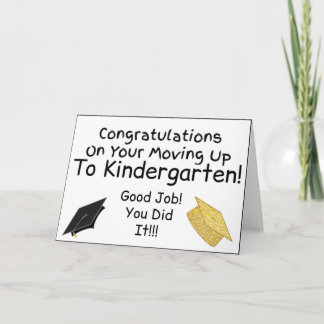 Congratulations Moving Up Kindergarten Graduation Card
