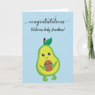 Congratulations New Baby Birth Shower Avocado Card