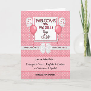 Congratulations New Baby Girl Leo Card