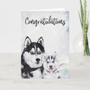 Congratulations New Baby Mama Husky Dog  Card