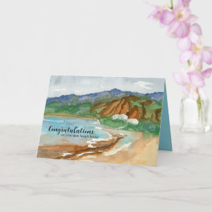 Congratulations New Beach House Ocean Waves Card