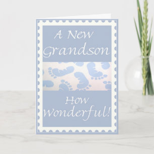 Congratulations-New Grandson Greeting Card