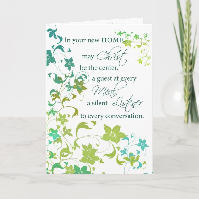 Congratulations New Home, Christ Centre, Religious Card (Front)