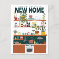 CONGRATULATIONS NEW HOME MOVING Cute Kitchen