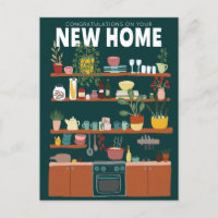 CONGRATULATIONS NEW HOME MOVING Cute Kitchen