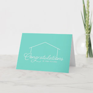 Congratulations New Home Silhouette Editable Colou Card