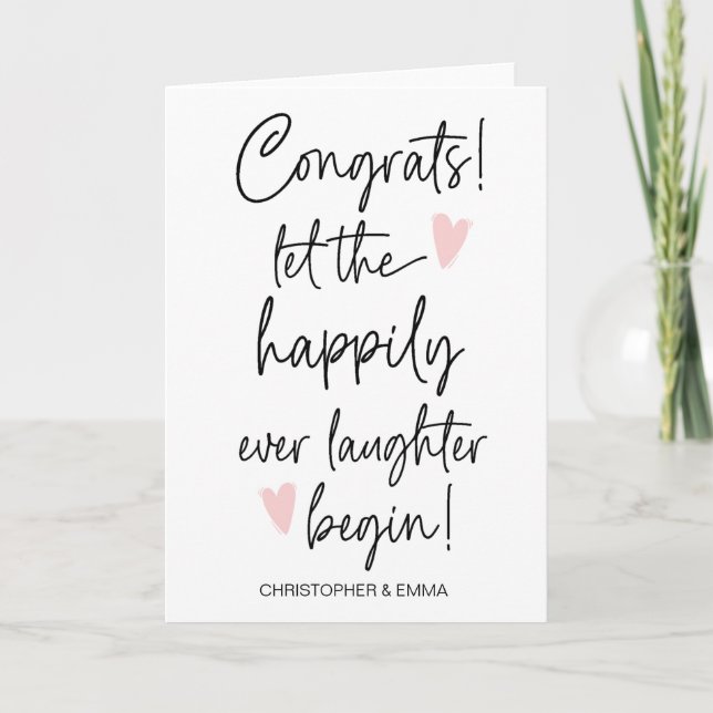 Congratulations New Mr & Mrs Engagement Wedding Card (Front)