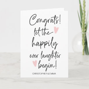 Congratulations New Mr & Mrs Engagement Wedding Card