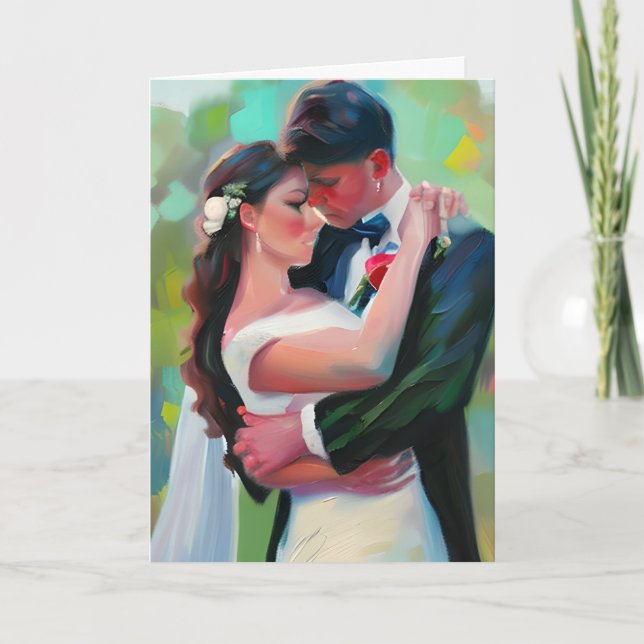 Congratulations Newlyweds | Watercolor Art Card (Front)