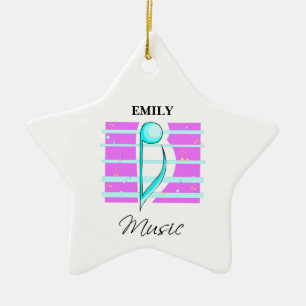 Congratulations Note, Musical Performance Ceramic Tree Decoration