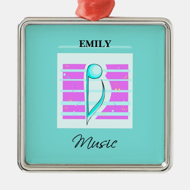 Congratulations Note, Musical Performance Metal Tree Decoration (Front)