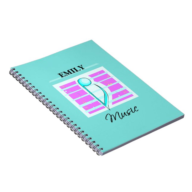 Congratulations Note, Musical Performance Spiral Notebook (Right Side)