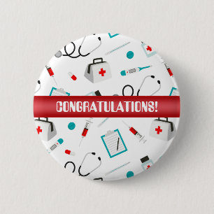 Congratulations Nurse equipment party button