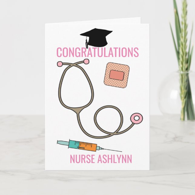 Congratulations Nurse Graduate Card (Front)