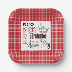 Congratulations Nurse Personalised Graduation Paper Plate