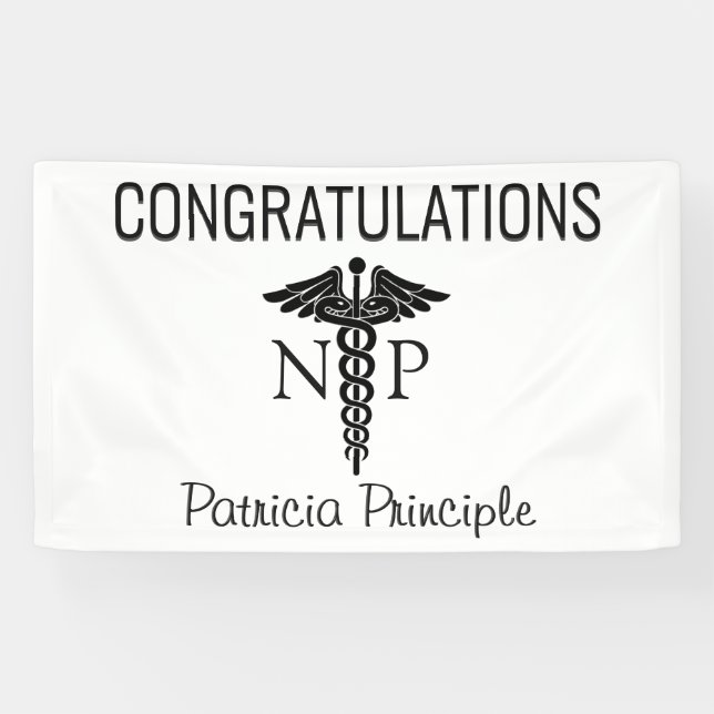 Congratulations  Nurse Practitioner Banner (Horizontal)