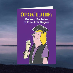 Congratulations on Bachelor of Fine Arts Degree Card