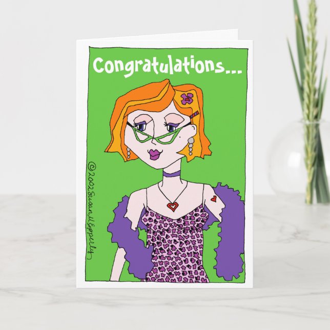 Congratulations on Becoming a "Glam-ma!" Grandma Card (Front)