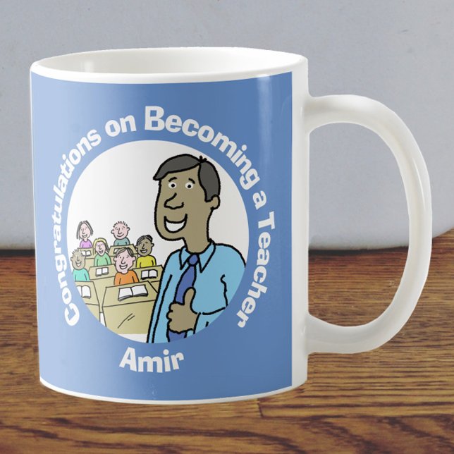 Congratulations on Becoming a Male Teacher Coffee Mug (Creator Uploaded)