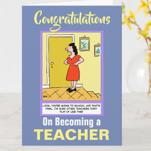 Congratulations on Becoming a Teacher Card