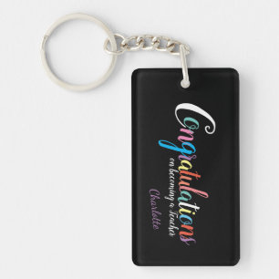 Congratulations on becoming a teacher graduation  key ring