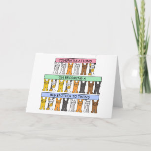 Congratulations on Becominga Big Brother to Twins Card