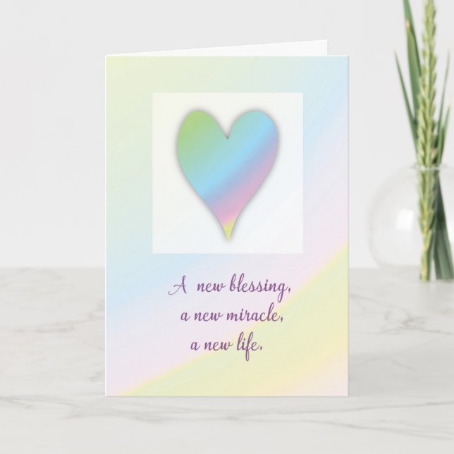 Congratulations on Birth of Rainbow Baby Card (Front)