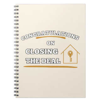 Congratulations on Closing the Deal Real Estate Notebook