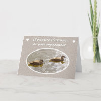 Congratulations on Engagement, Pair of Wood Ducks