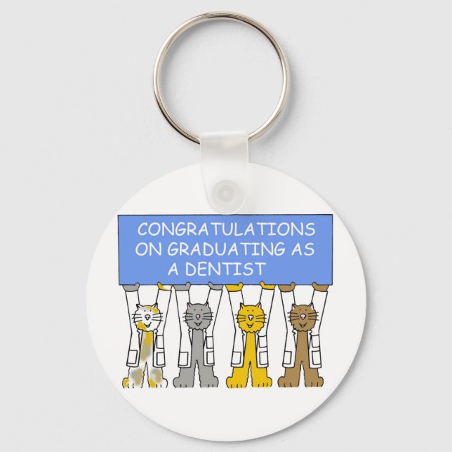 Congratulations on Graduating as a Dentist Key Ring (Front)